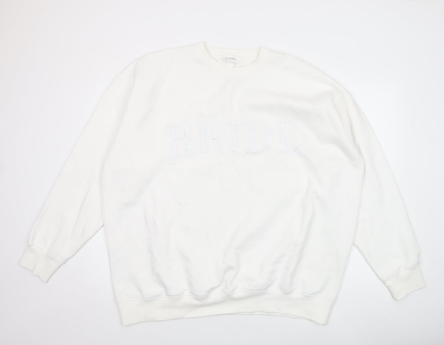 Six Stories Unisex White Bride Pullover Sweatshirt 2XL
