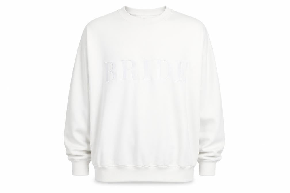 Six Mens Stories White Bride Pullover Sweatshirt 2XL