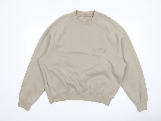 Fear of God Essentials Men's Beige Pullover Sweatshirt Size S
