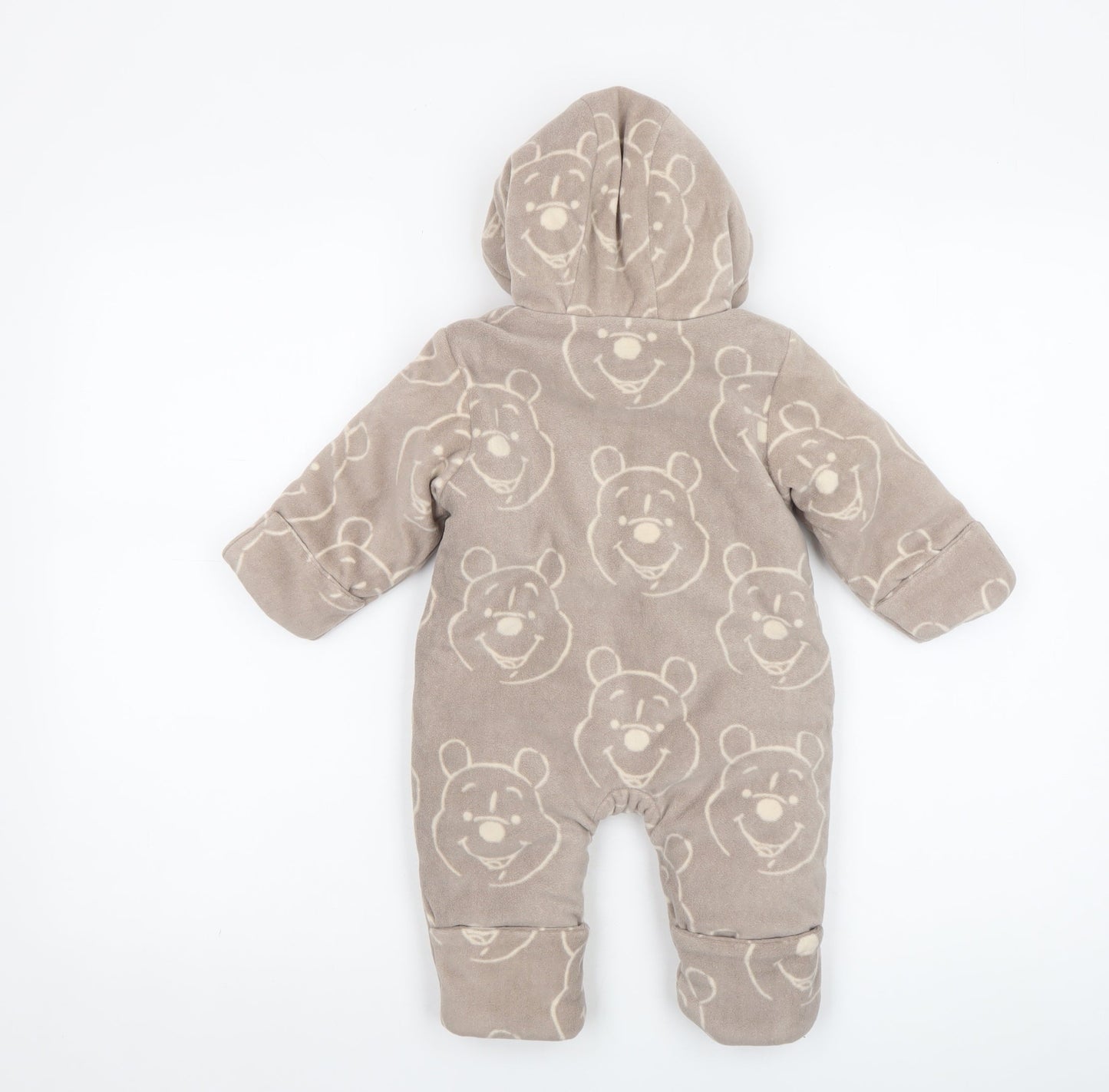 Disney Baby George Beige Winnie the Pooh Hooded Snowsuit 3-6 Months