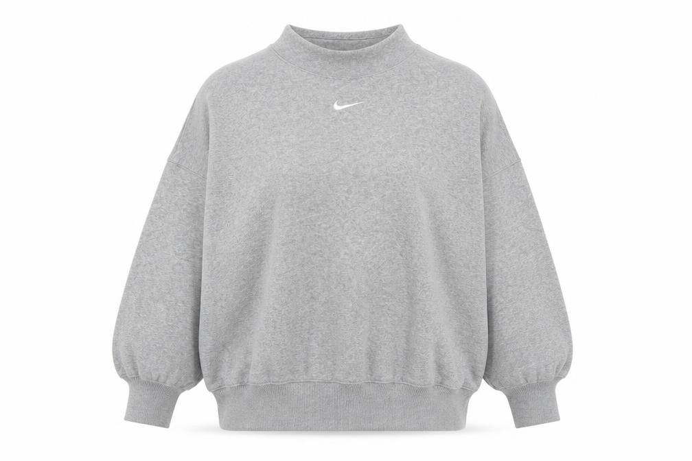 Nike Women's Grey Small Fleece Pullover Sweatshirt