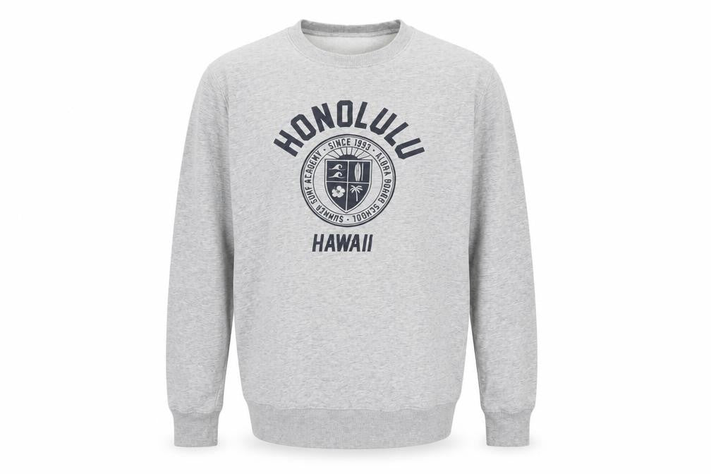 H&M Mens Grey Graphic Honolulu Hawaii Sweatshirt Size S Pullover