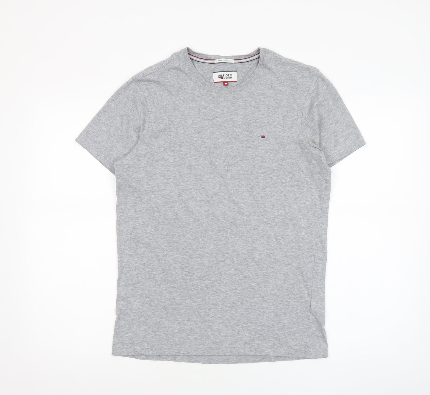 Tommy Hilfiger Denim Mens Grey M Short Sleeve Crew Neck Cotton T-Shirt