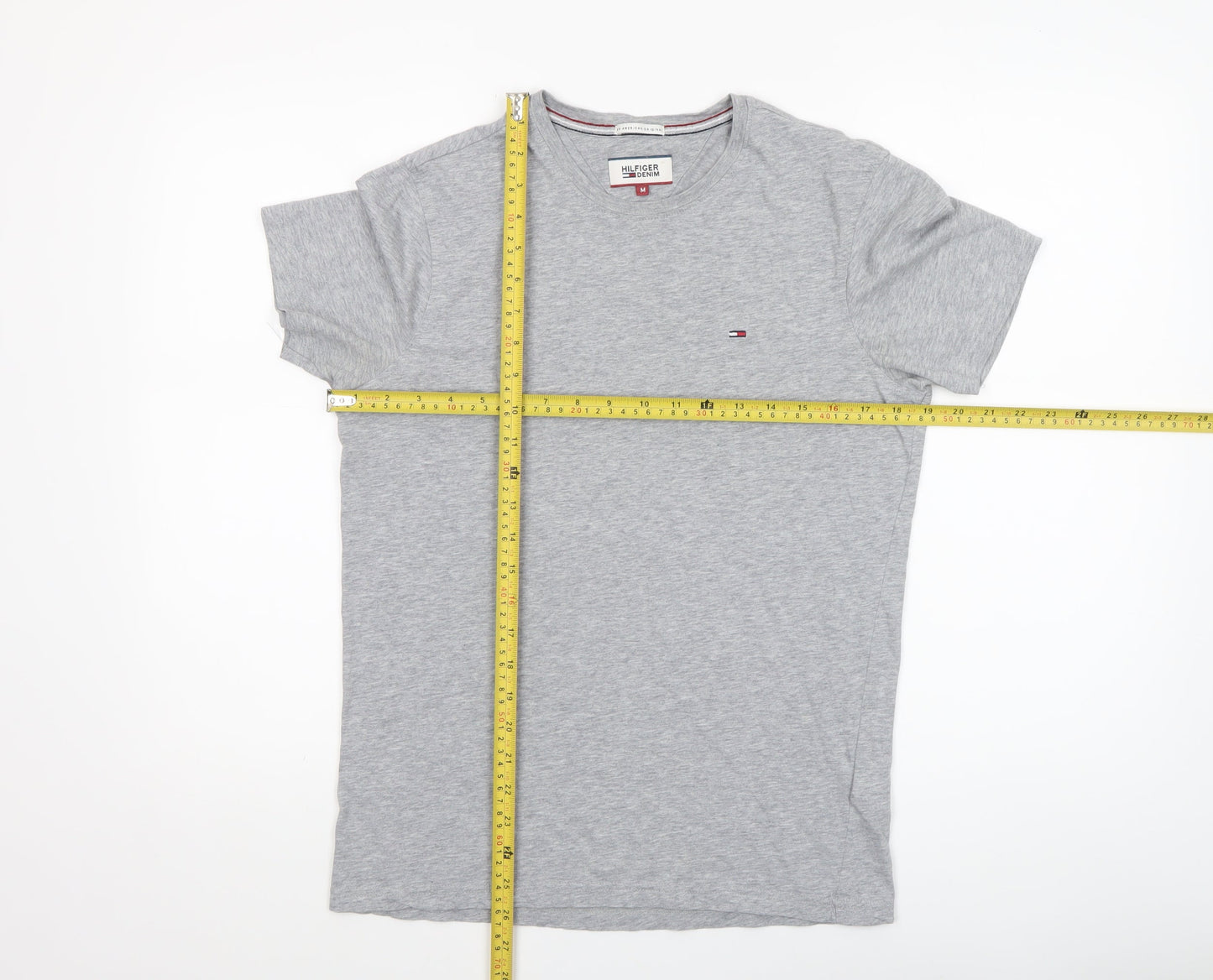 Tommy Hilfiger Denim Mens Grey M Short Sleeve Crew Neck Cotton T-Shirt