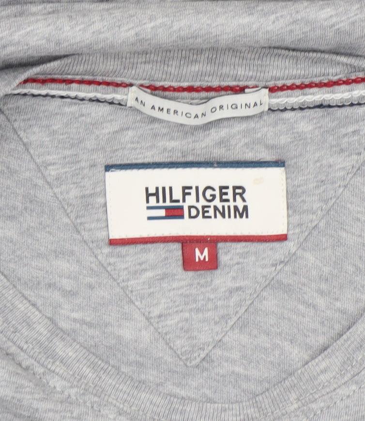 Tommy Hilfiger Denim Mens Grey M Short Sleeve Crew Neck Cotton T-Shirt