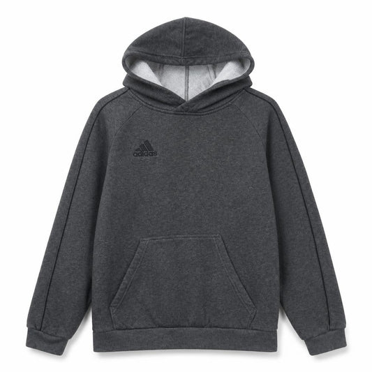 Adidas Boys Grey Pullover Hoodie Size 13-14 Years Lined Cotton Blend