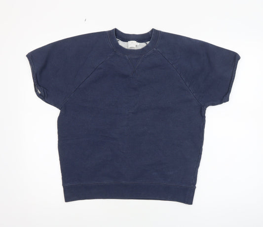 Sunspel Women’s Blue Short Sleeve Crew Neck Jersey Top Size 12