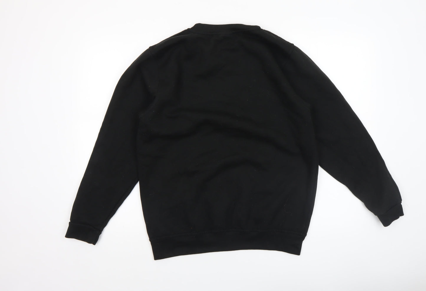 Uneek Mens Black Christmas Graphic Pullover Sweatshirt Size M