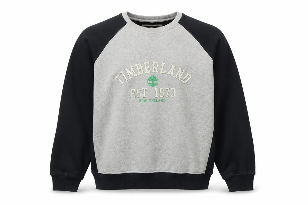Timberland Men's Grey 2XL Regular Fit Logo Crew Neck Sweatshirt