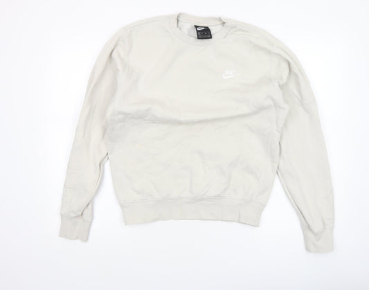 Nike Women’s Beige XS Pullover Sweatshirt Classic Crew Neck