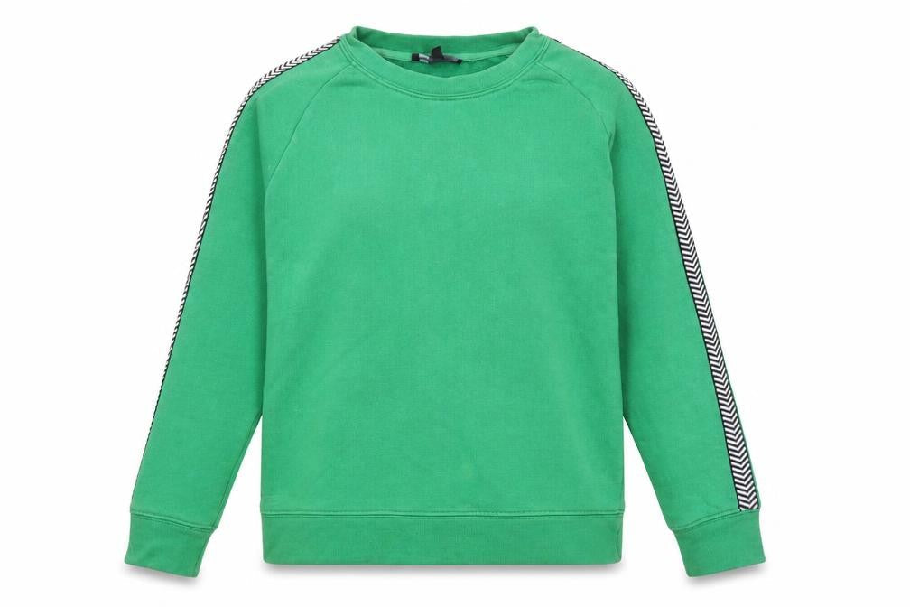 Moss Copenhagen Women Green Cotton Crew Neck Sweatshirt Size S