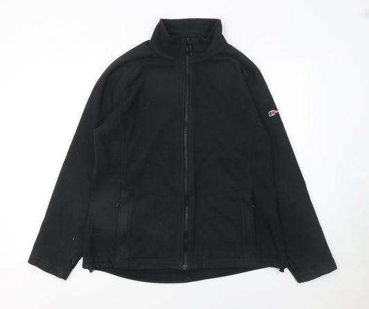 Berghaus Women Black Fleece Jacket Size 16 Full Zip Outdoor Coat