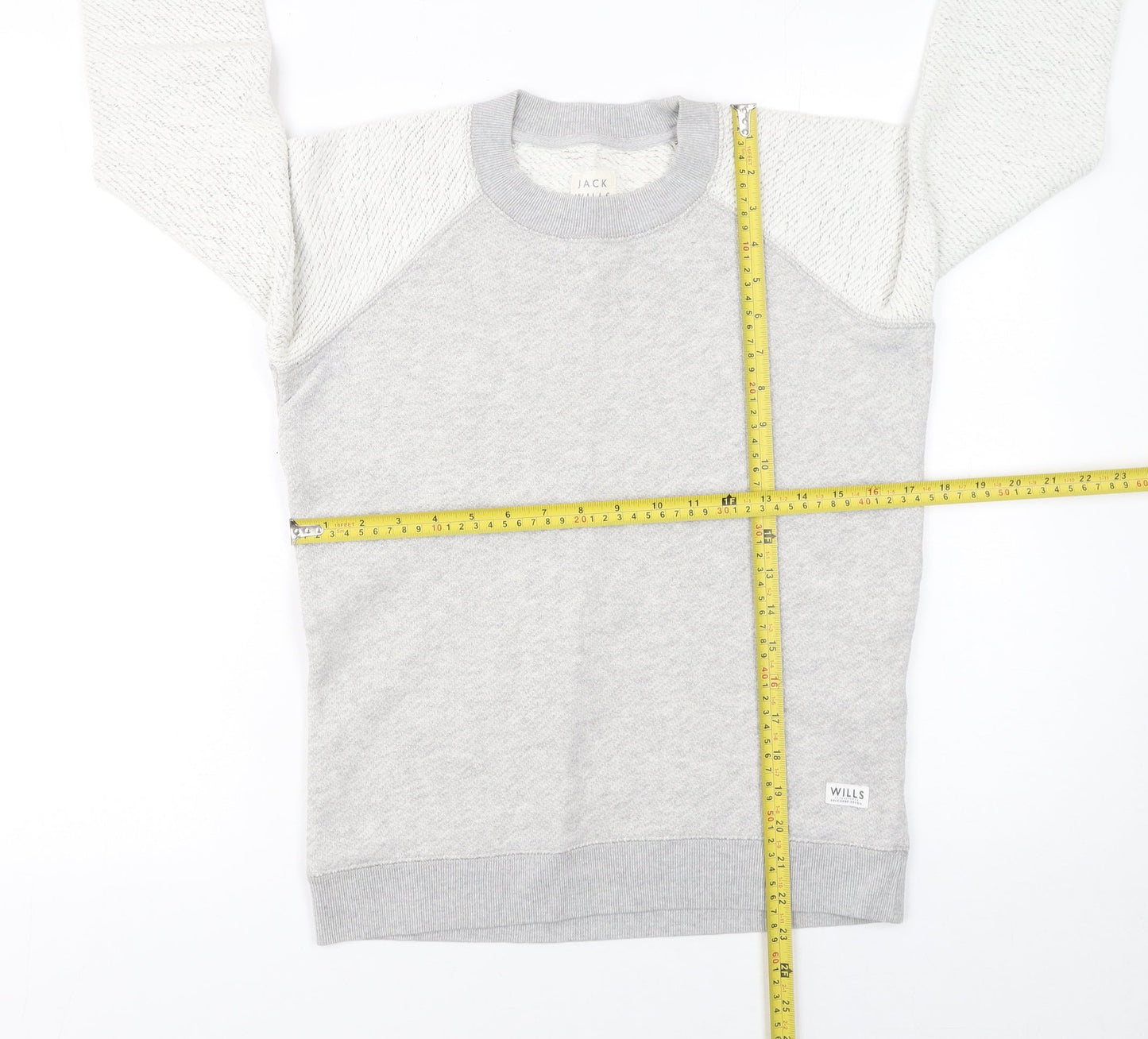 Jack Wills Womens Grey Cotton Blend Crew Neck Sweatshirt UK 6