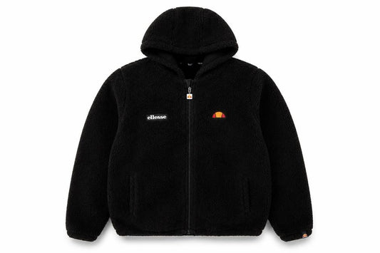 Ellesse Boys Black Fleece Hooded Full Zip Winter Jacket 13-14 Years