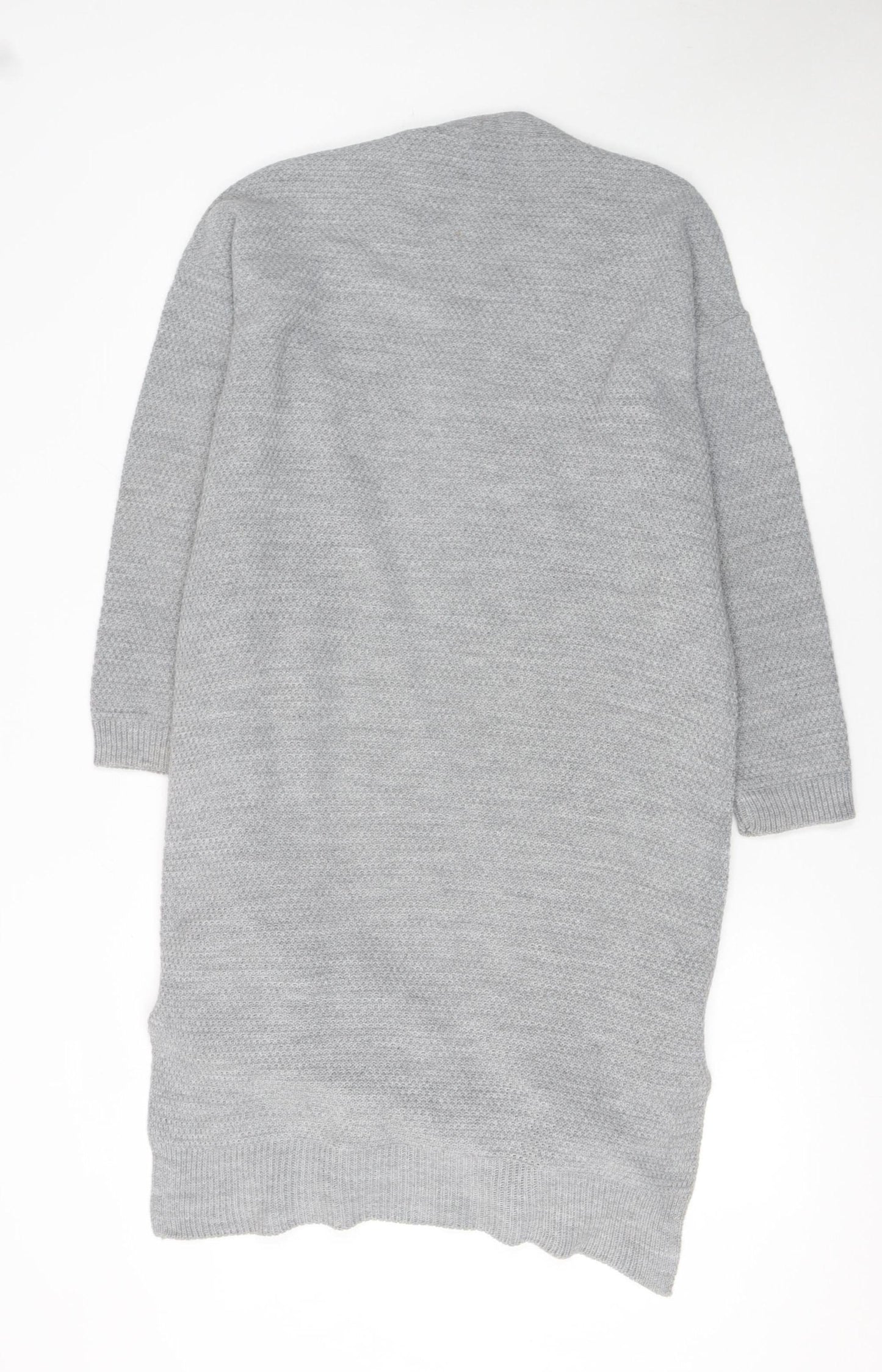 Gerard Womens Grey Long Knit Open Cardigan Size M