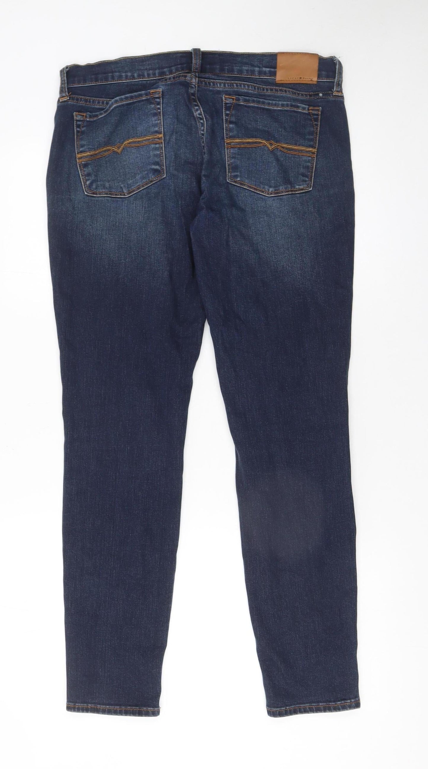 Lucky Brand Women's Blue Skinny Jeans Size 6 Mid Rise Stretch Denim