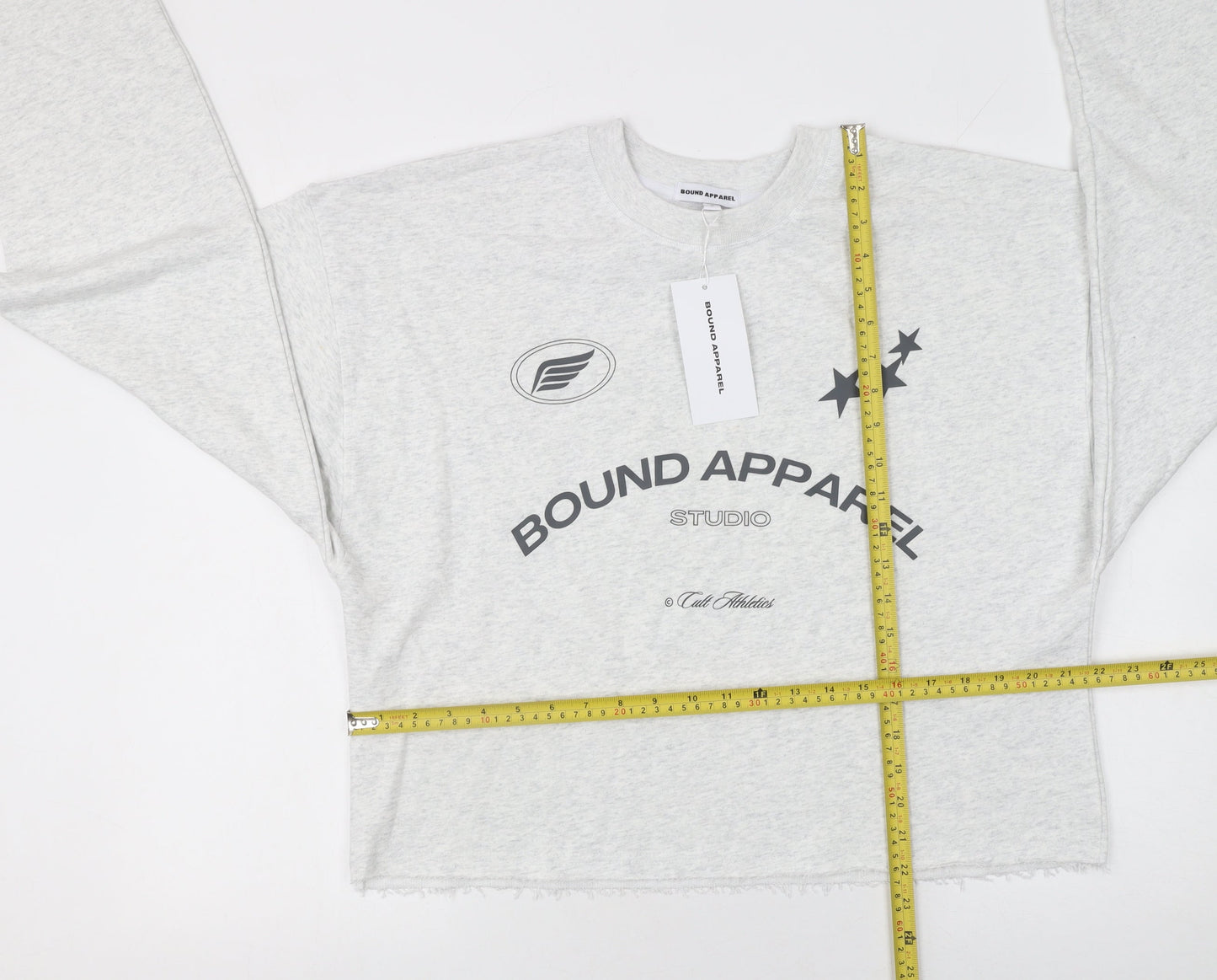 Bound Apparel Women's Grey Small Crew Neck Pullover Sweatshirt
