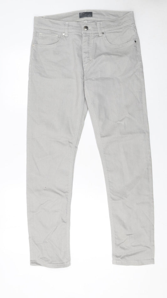 Zara Man Grey Slim Straight Jeans Men's EUR 40 Denim