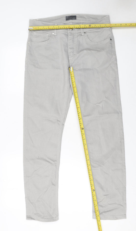 Zara Man Grey Slim Straight Jeans Men's EUR 40 Denim