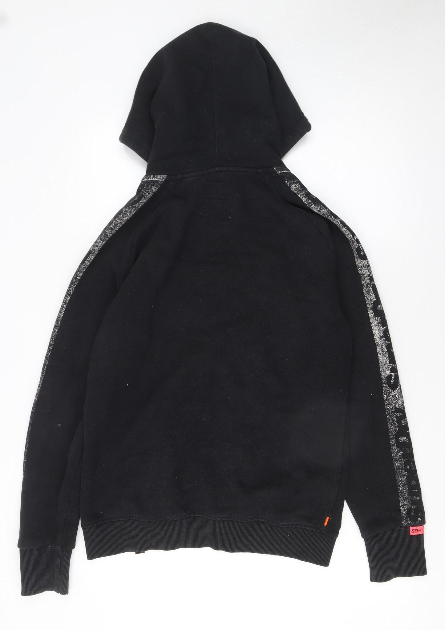 Superdry NY Black Full Zip Hoodie Womens XL Casual Hooded Sweatshirt