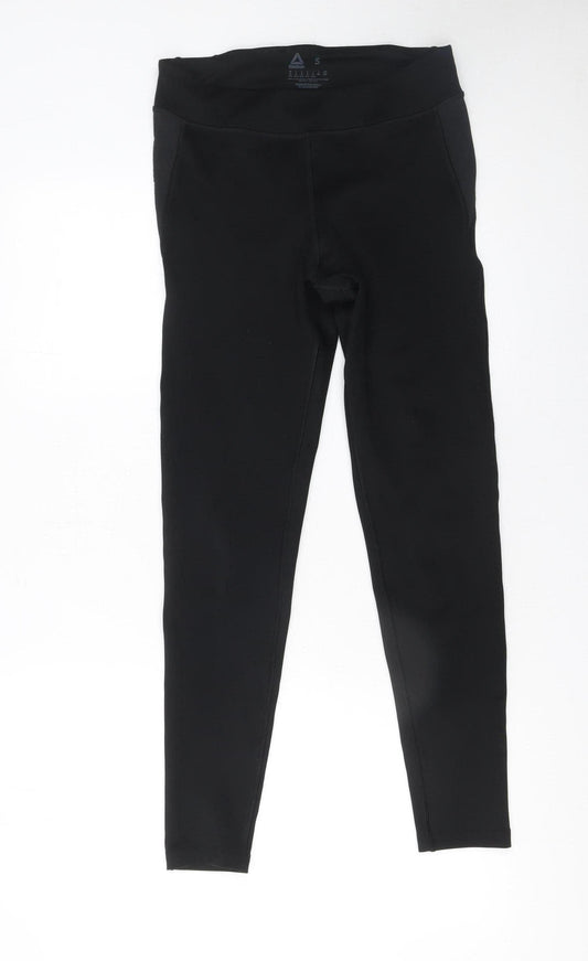 Reebok Womens Black Speedwick Leggings Size S Moisture Wicking Gym Trousers