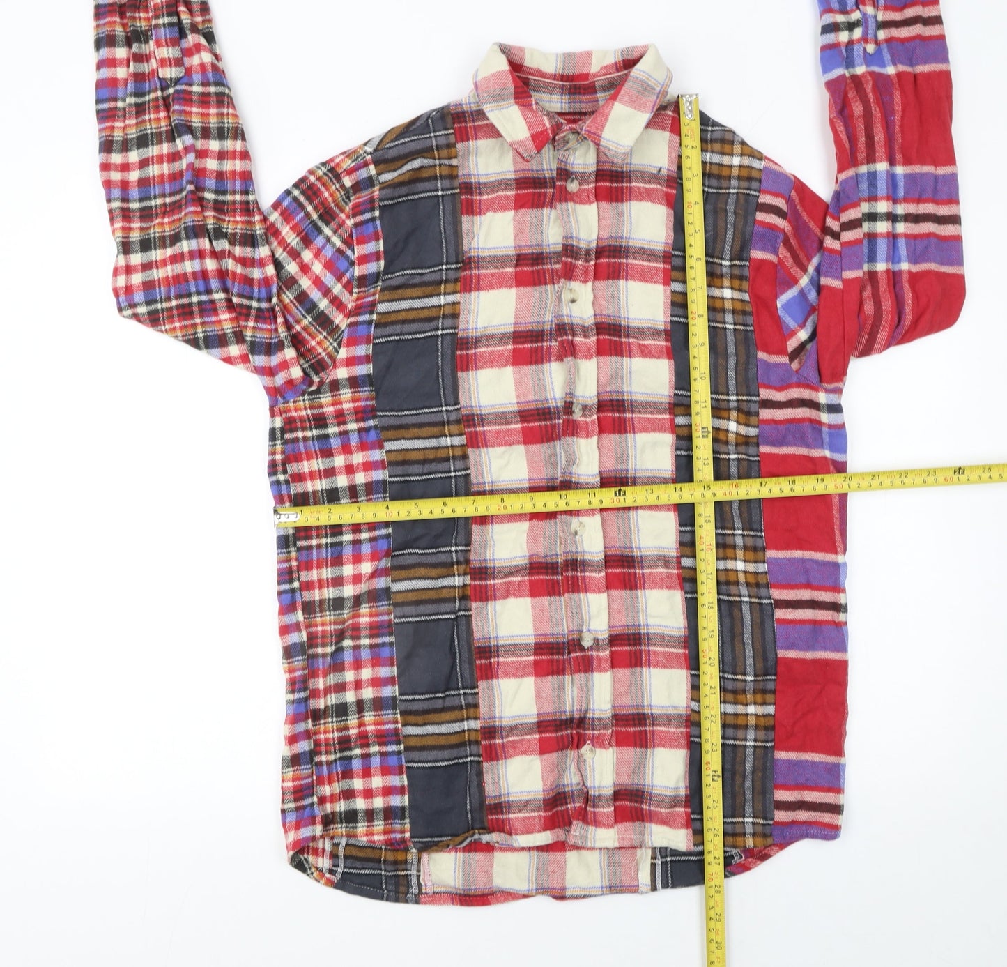 Zara Men’s Multicoloured Plaid Cotton Button-Up Shirt Size S