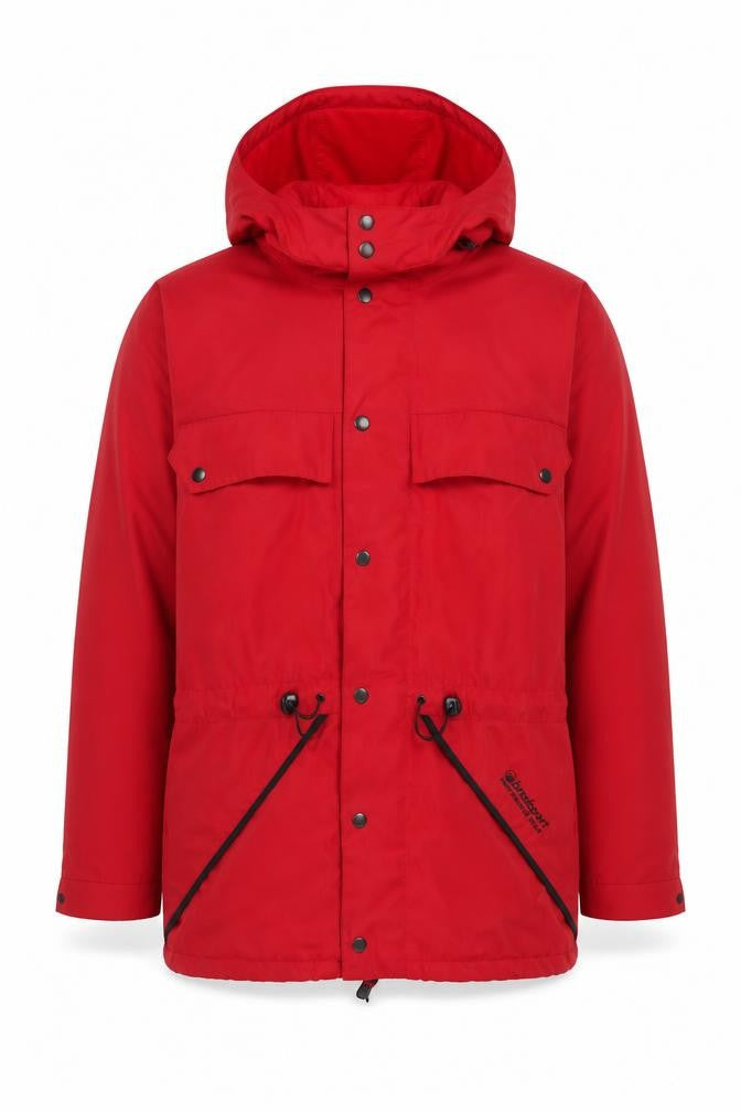 Bradsport Men's Red Hooded Parka Jacket Size S Outdoor Casual