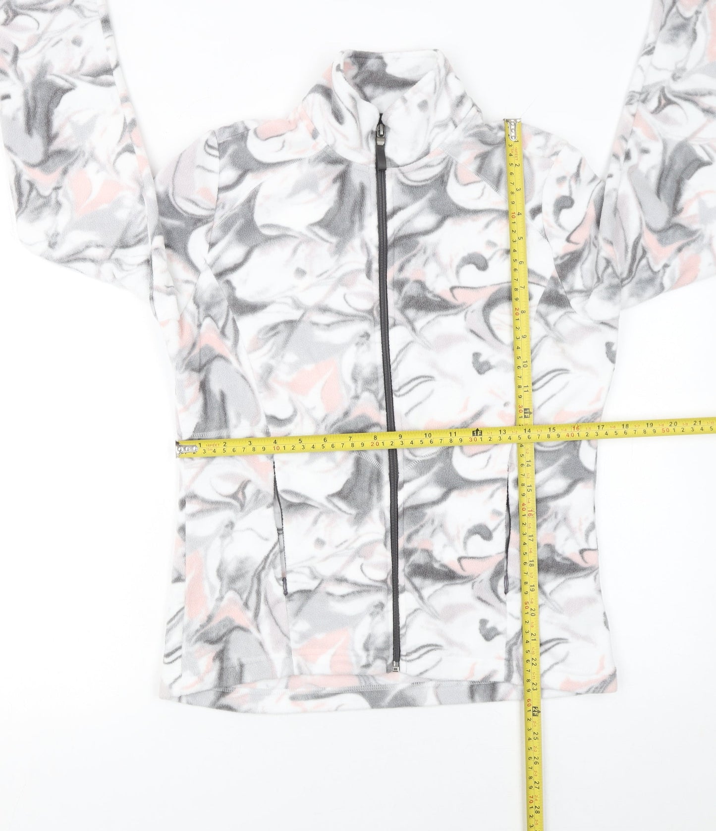 Marks and Spencer Womens Multicoloured Fleece Jacket UK 10
