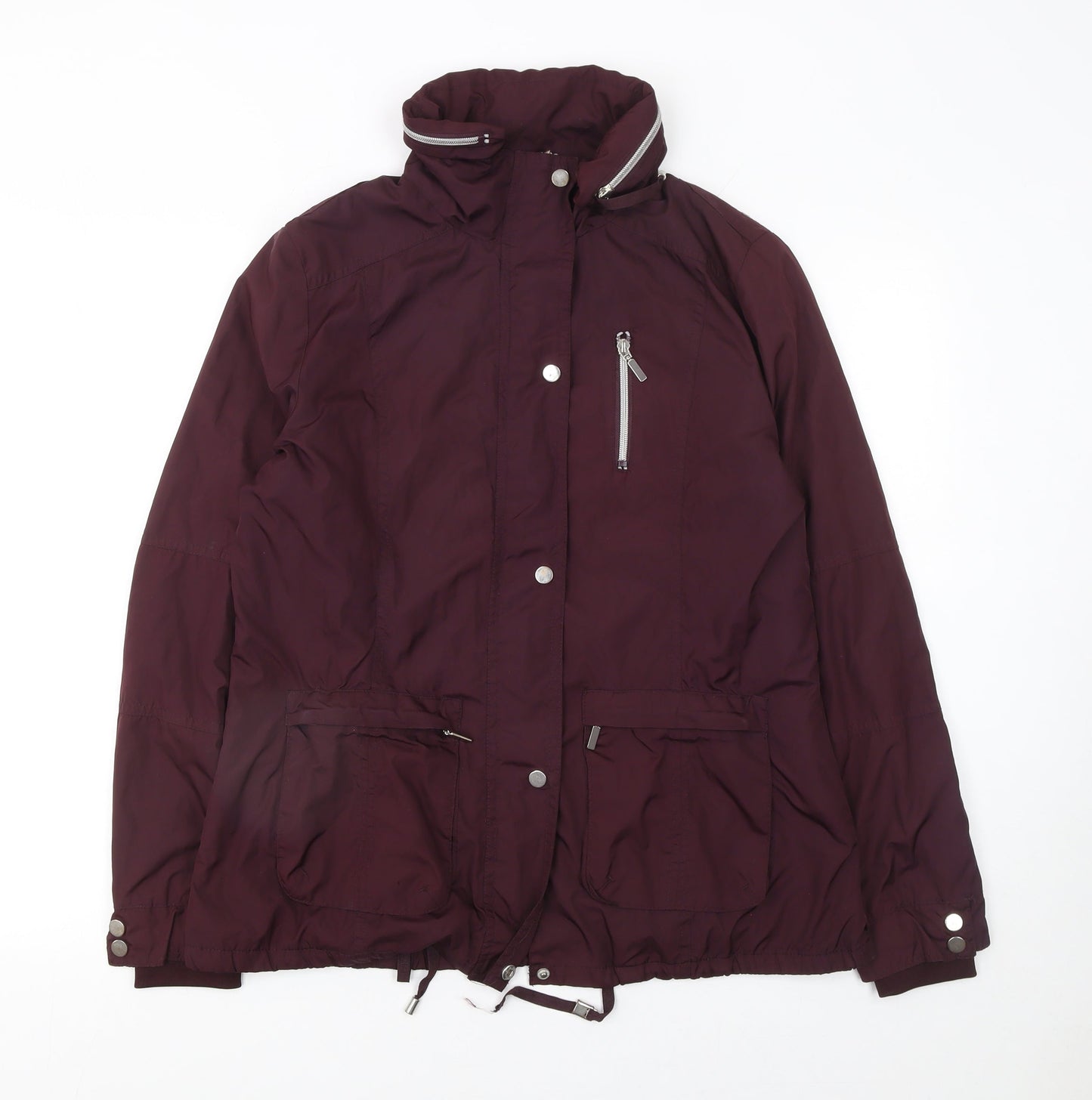 St. Bernard Women's Purple Size 12 Anorak Jacket with Hood