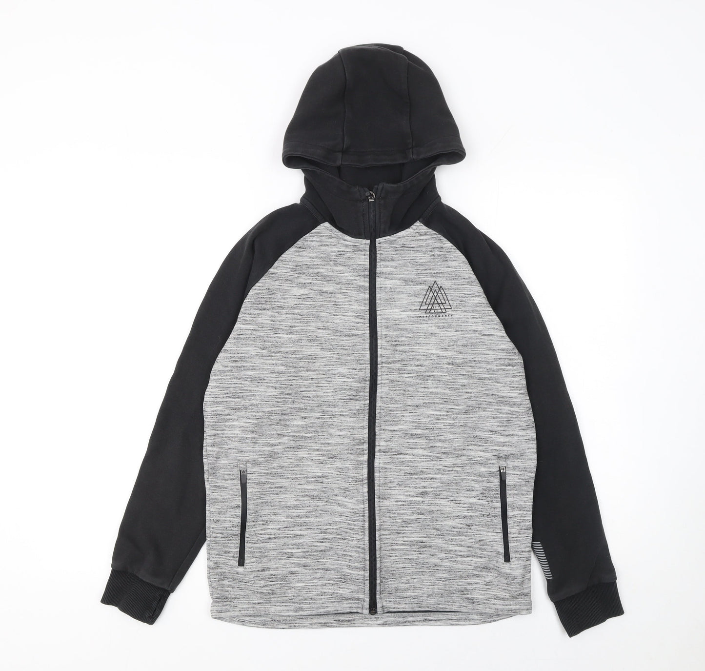 Next Boys Grey Full Zip Hoodie 13 Years Regular Fit Fleece Jacket