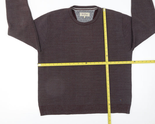 Daniel Grahame Drifter Men's Brown XL Cotton Crew Neck Jumper