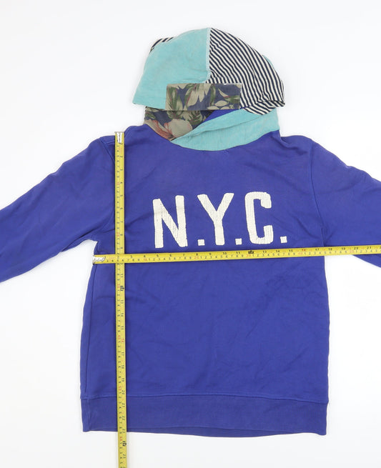 Scotch Master Brand Women's Blue Hooded Pullover Sweatshirt Size 14