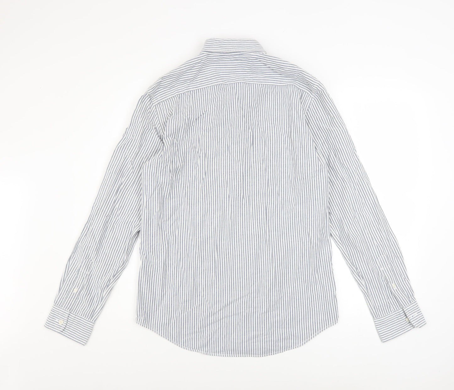 American Eagle Men's Blue Slim Fit Striped Button-Up Shirt M