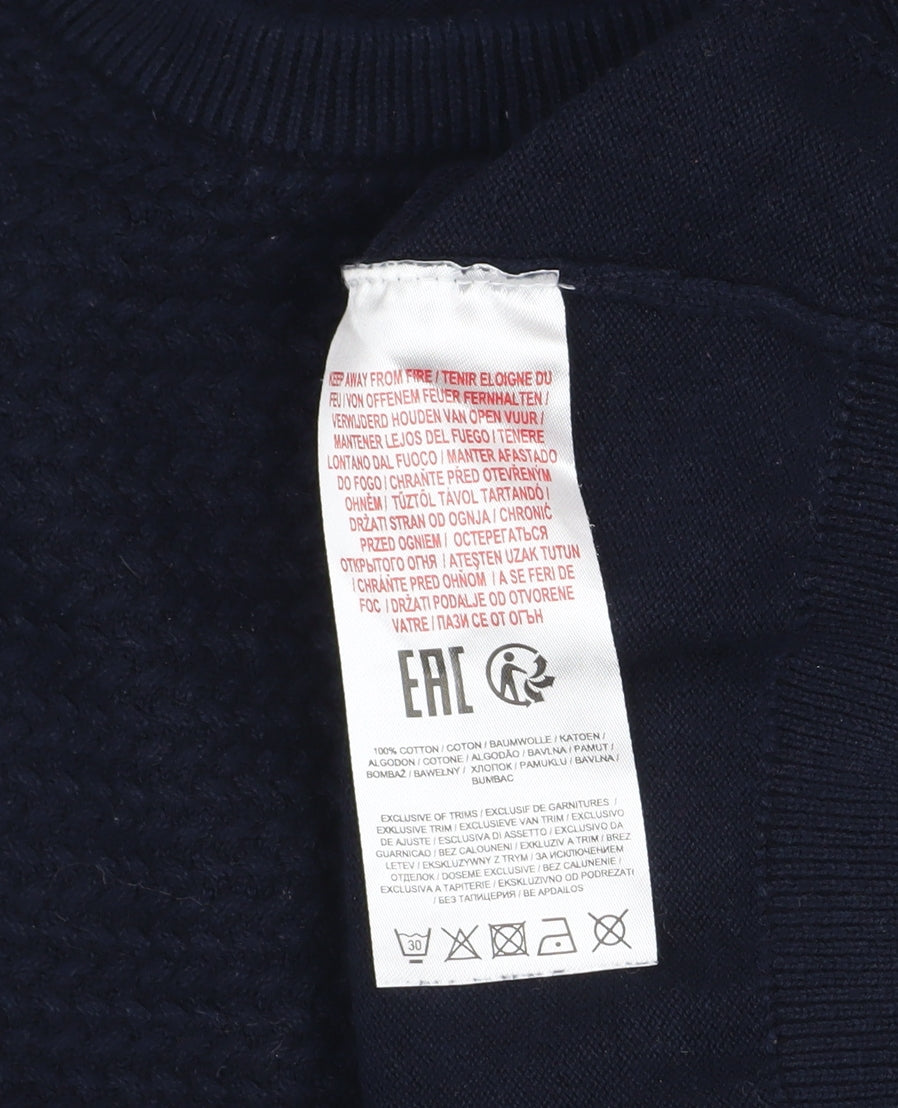 Kensington Eastside Men's Blue Cotton Crew Neck Jumper L