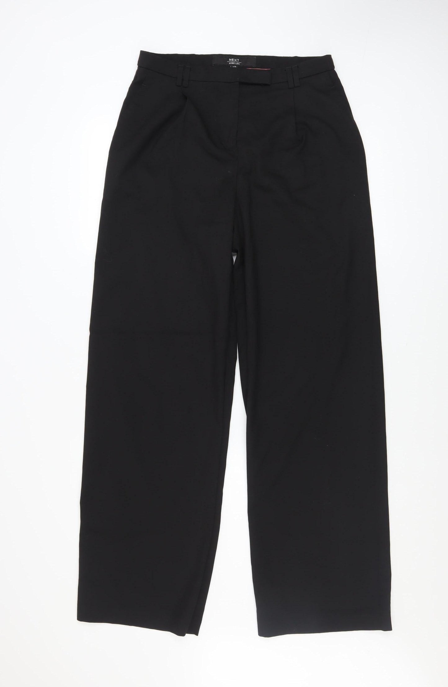 Next Women Black Wide Leg Trousers Size 10L Tailored Workwear