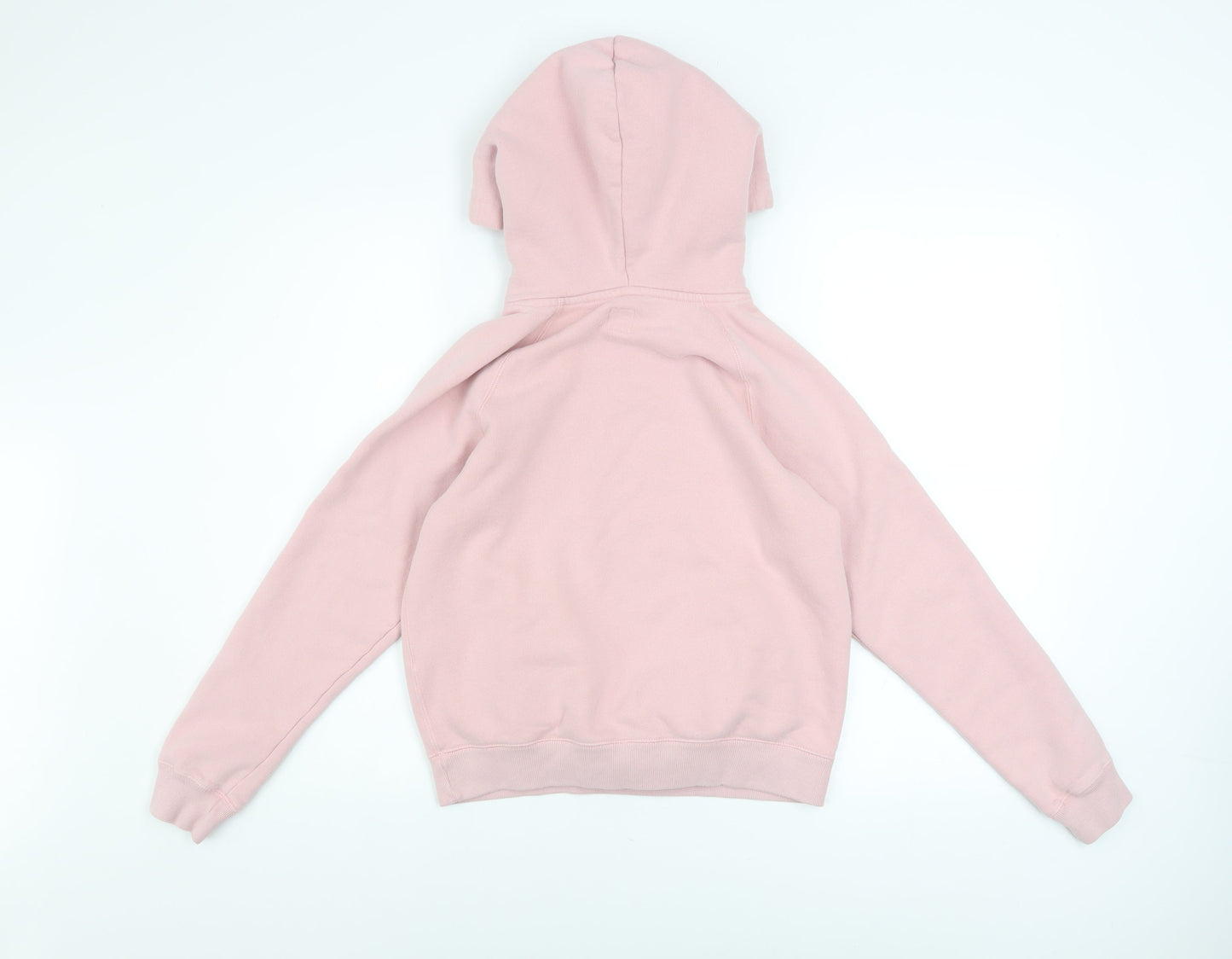 Jack Wills Women Pink Embroidered Logo Pullover Hoodie UK 8