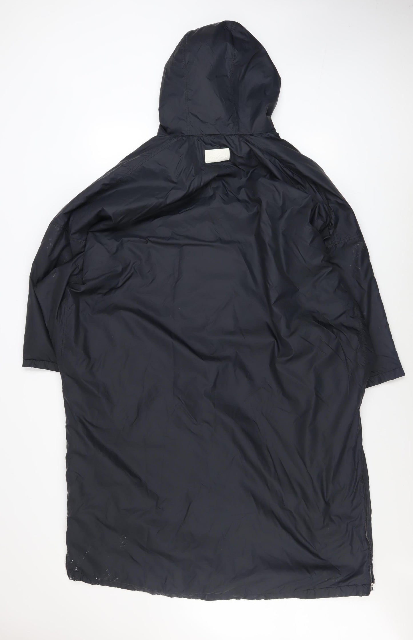 Nike Men's Black Long Hooded Waterproof Rain Coat L