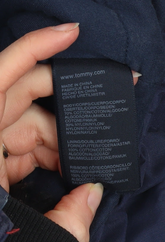 Tommy Hilfiger Men's Blue Military Jacket Size M Cotton Blend