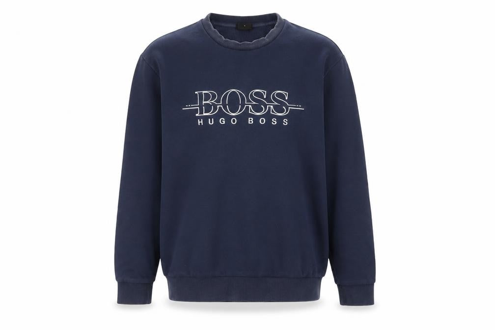 Hugo Boss Men's Blue Slim Fit Logo Sweatshirt XL