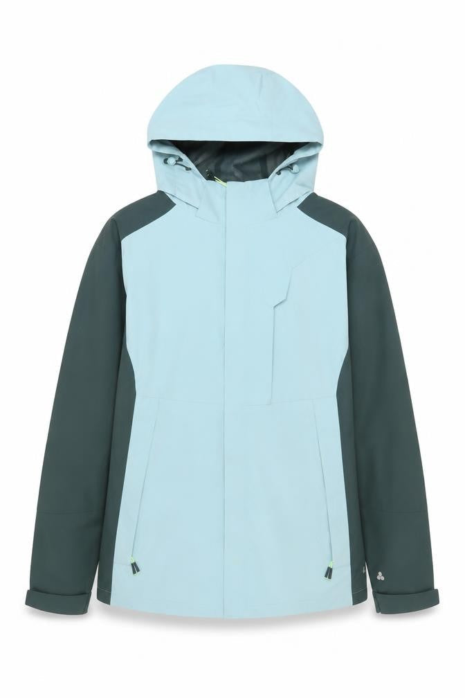 Front view of Dunnes Men's Blue Waterproof Hooded Rain Coat Jacket XL