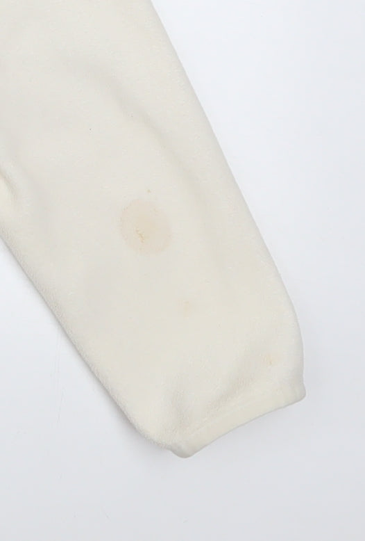 Marks and Spencer Women Ivory Fleece Full Zip Jacket Size 14