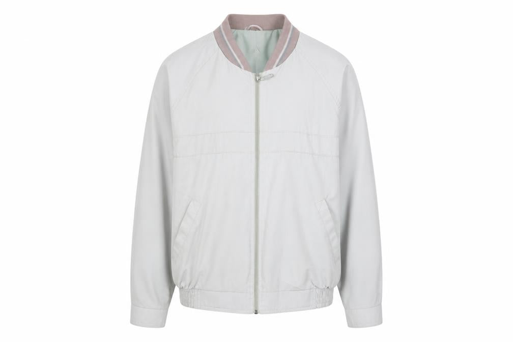 Front view of C&A Men's Grey, size 38, Bomber Jacket Polyester Cotton Lined