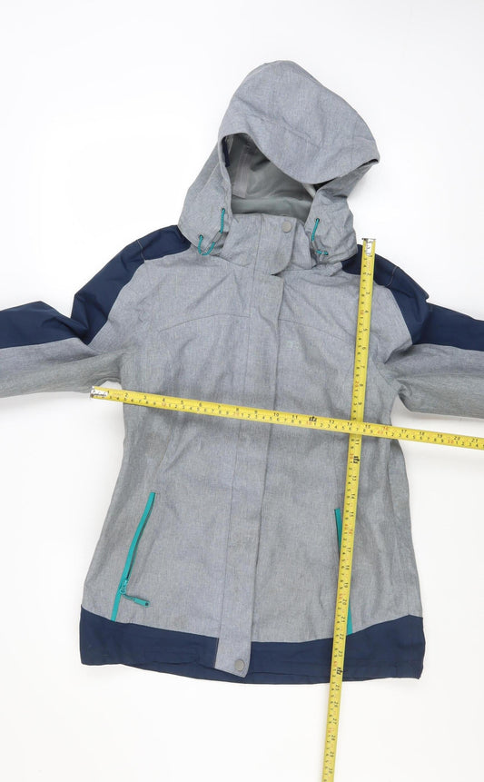 Mountain Warehouse Womens Grey 3-in-1 Waterproof Hooded Jacket UK 8