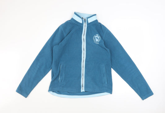 Requisite Women Blue Fleece Full Zip Equestrian Jacket UK 12