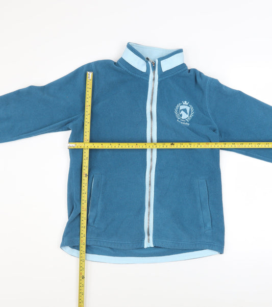 Requisite Women Blue Fleece Full Zip Equestrian Jacket UK 12