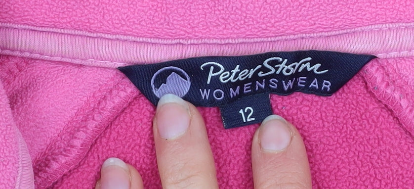 Peter Storm Womens Pink 1/2 Zip Fleece Sweatshirt Size 12