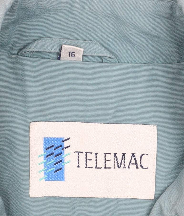 Telemac Womens Blue Size 16 Rain Coat Jacket Water Resistant