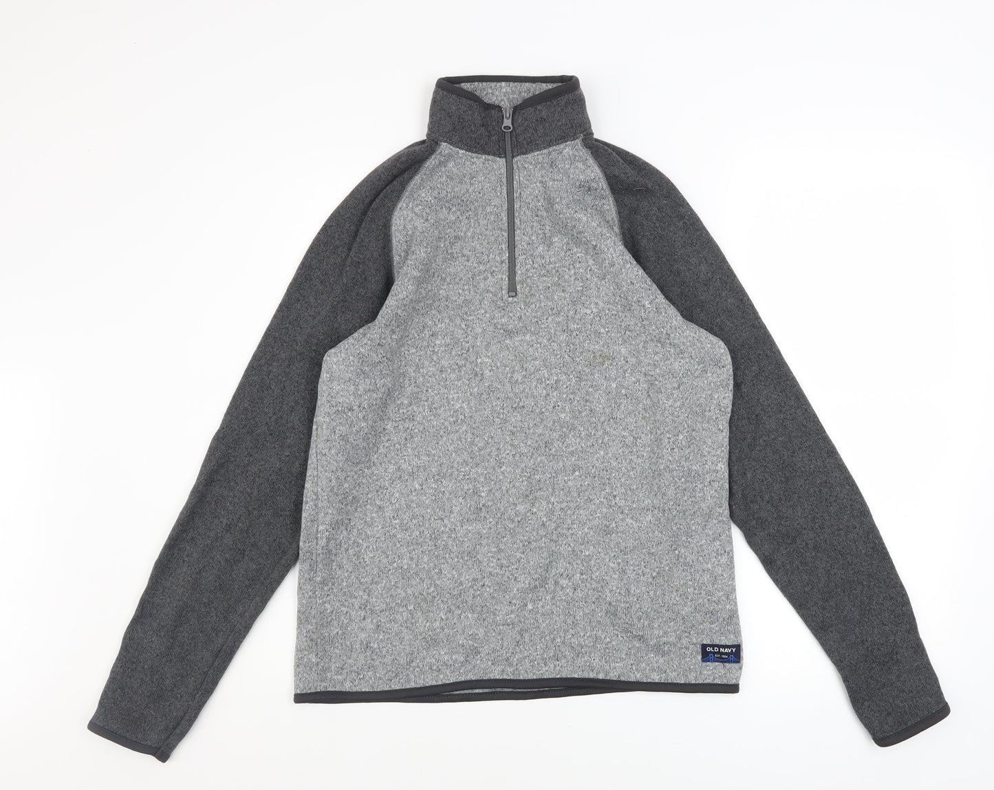 Old Navy Men's Grey 1/4 Zip Fleece Sweatshirt Size S Polyester Warm Top