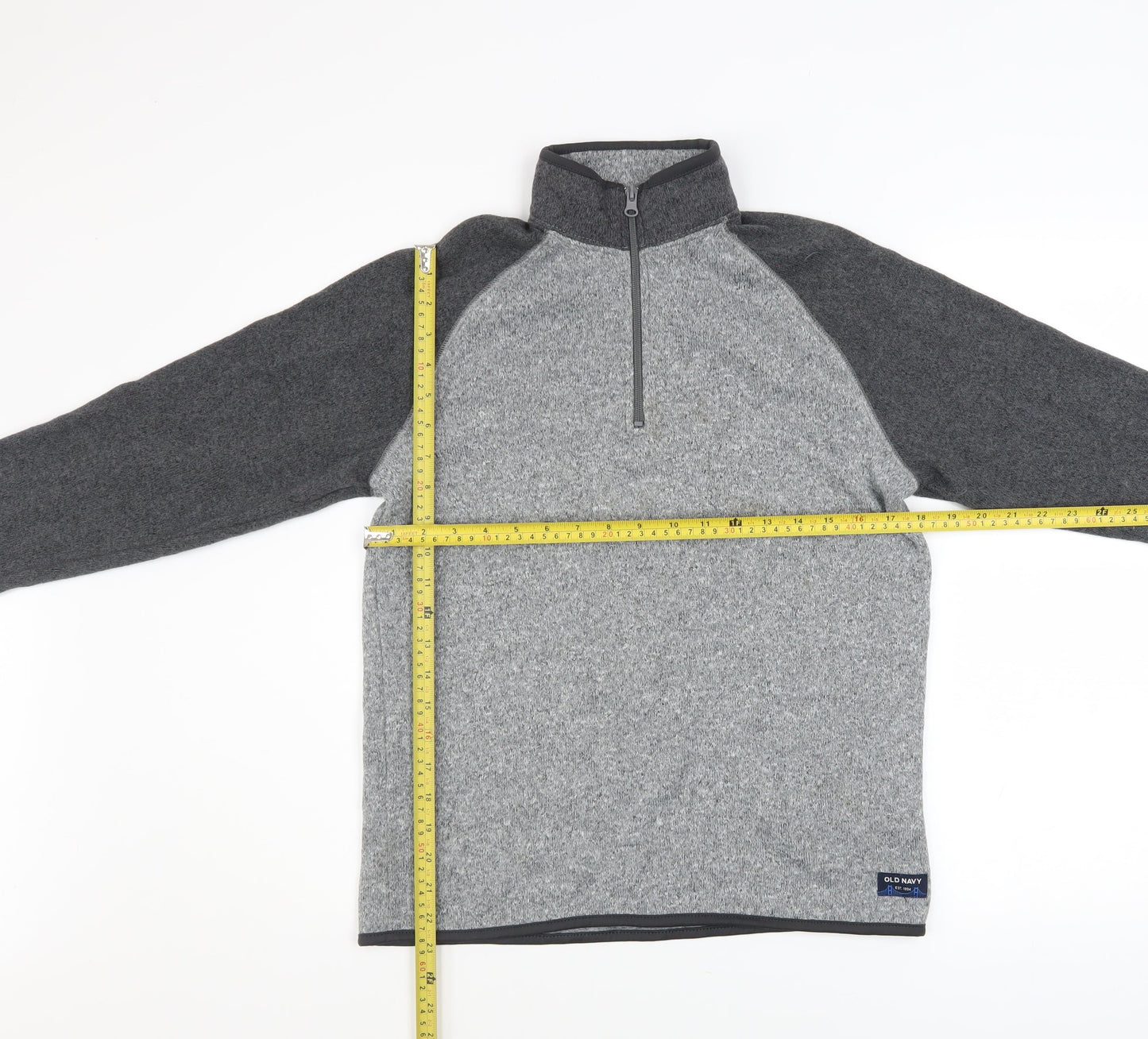 Old Navy Men's Grey 1/4 Zip Fleece Sweatshirt Size S Polyester Warm Top