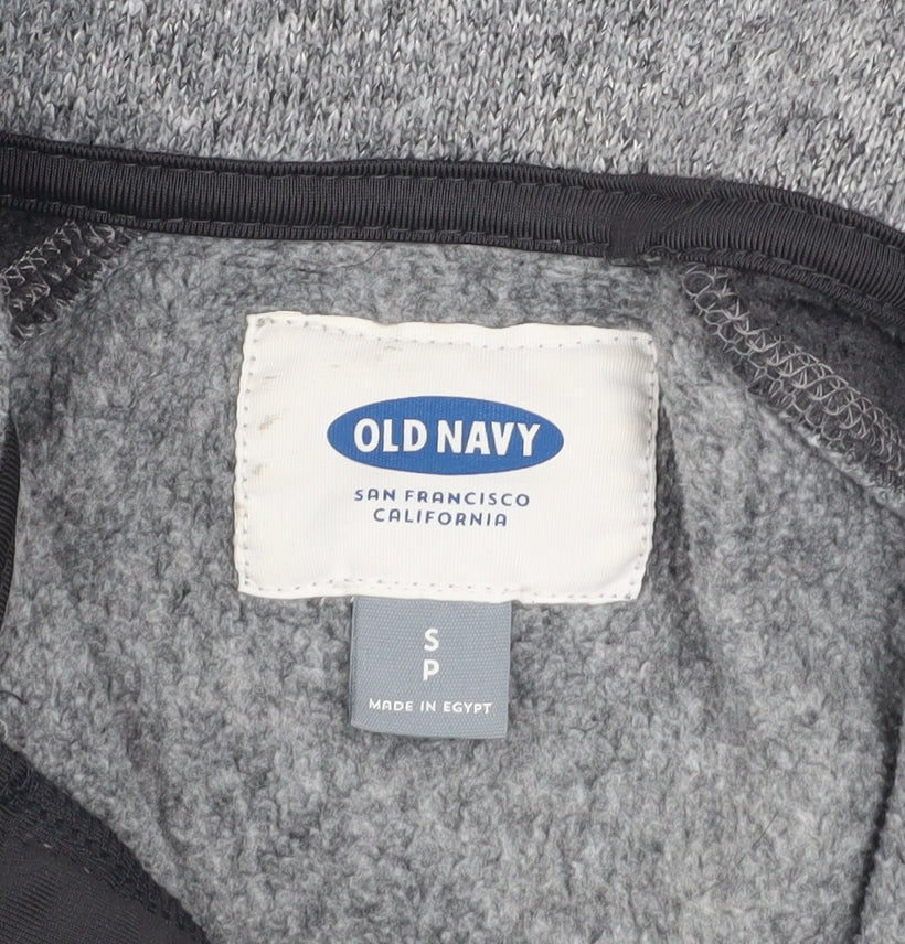 Old Navy Men's Grey 1/4 Zip Fleece Sweatshirt Size S Polyester Warm Top